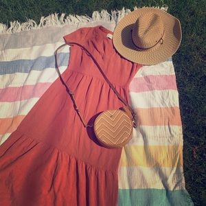 Burnt orange dress | Size S | Mid-length